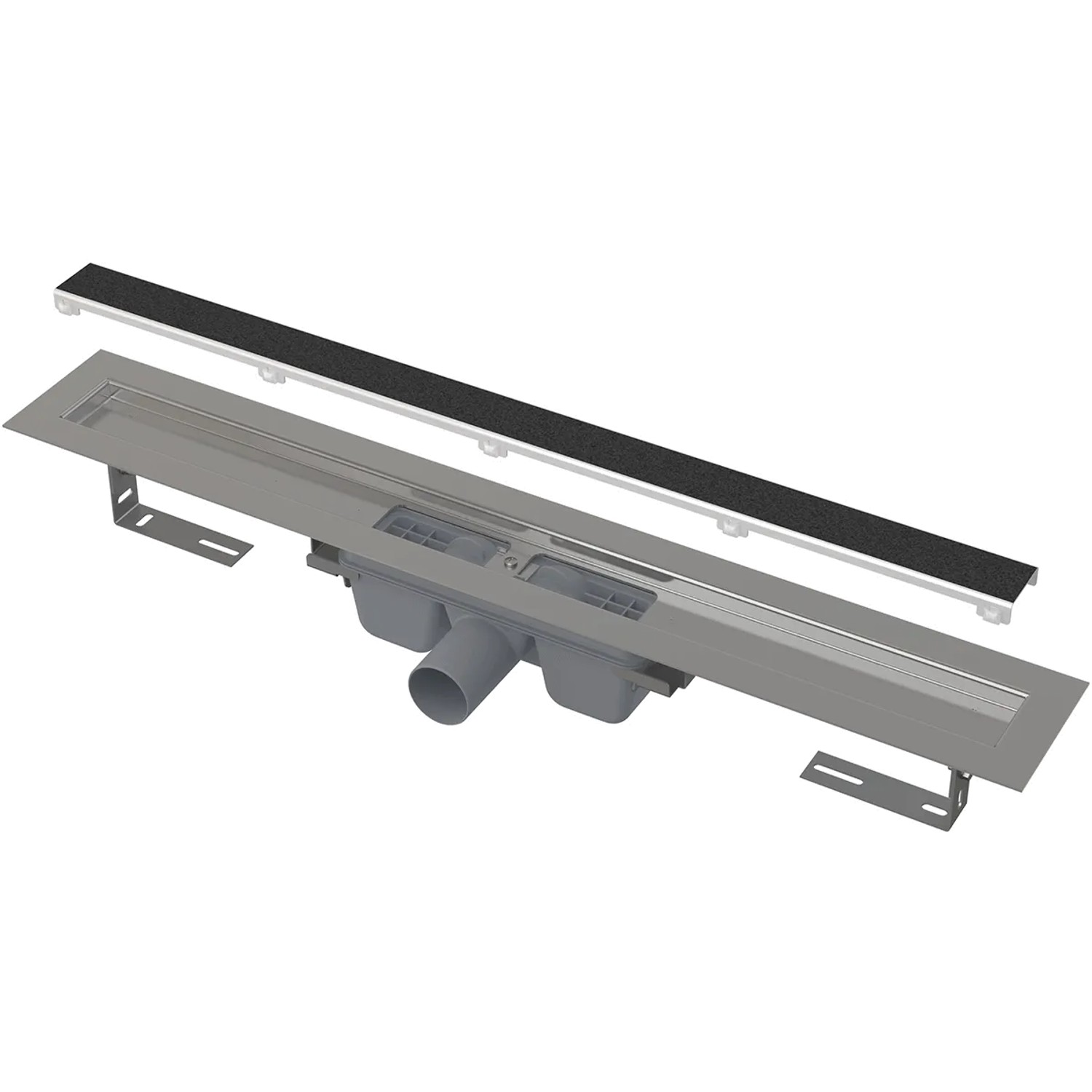 AlcaDrain APZ15 MARBLE Duschrinne ohne Rand mit Rost für Fliesenverlegung 1150