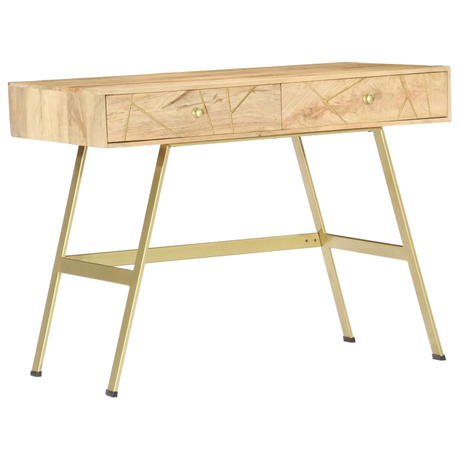 vidaXL Schreibtisch mit Schubladen 100x55x75 cm Massivholz Mango 286150 günstig online kaufen