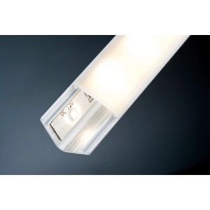 Paulmann Delta Profil mit Diffusor, 1 m, für LED-Streifen, Aluminiumprofil mit satinierter Abdeckung.