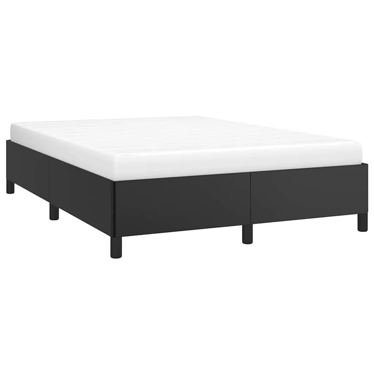 vidaXL Bettgestell ohne Matratze Schwarz 152x203 cm Queen Kunstleder 347281