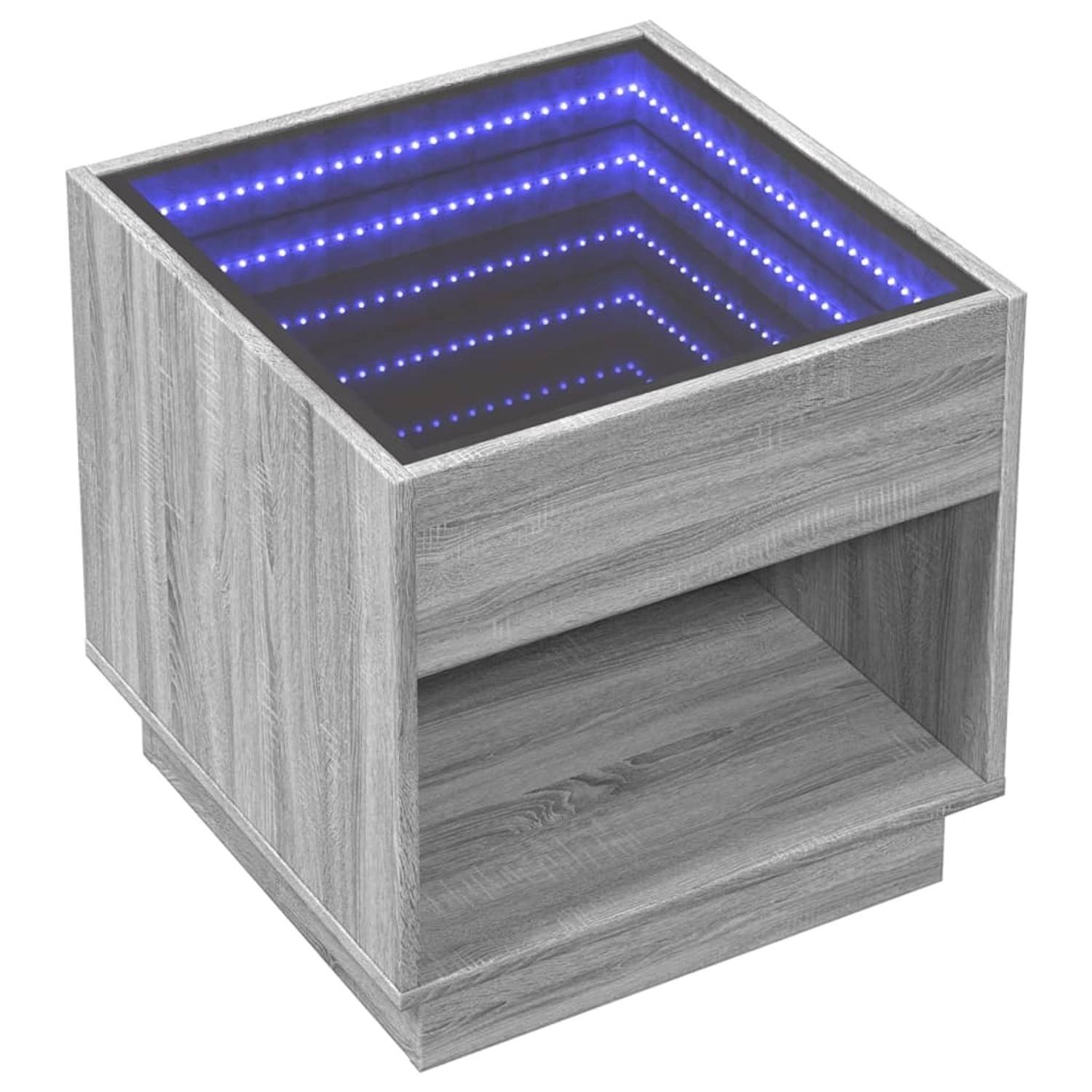 vidaXL Couchtisch mit Infinity-LED Grau Sonoma 50x50x50 cm 847656 günstig online kaufen