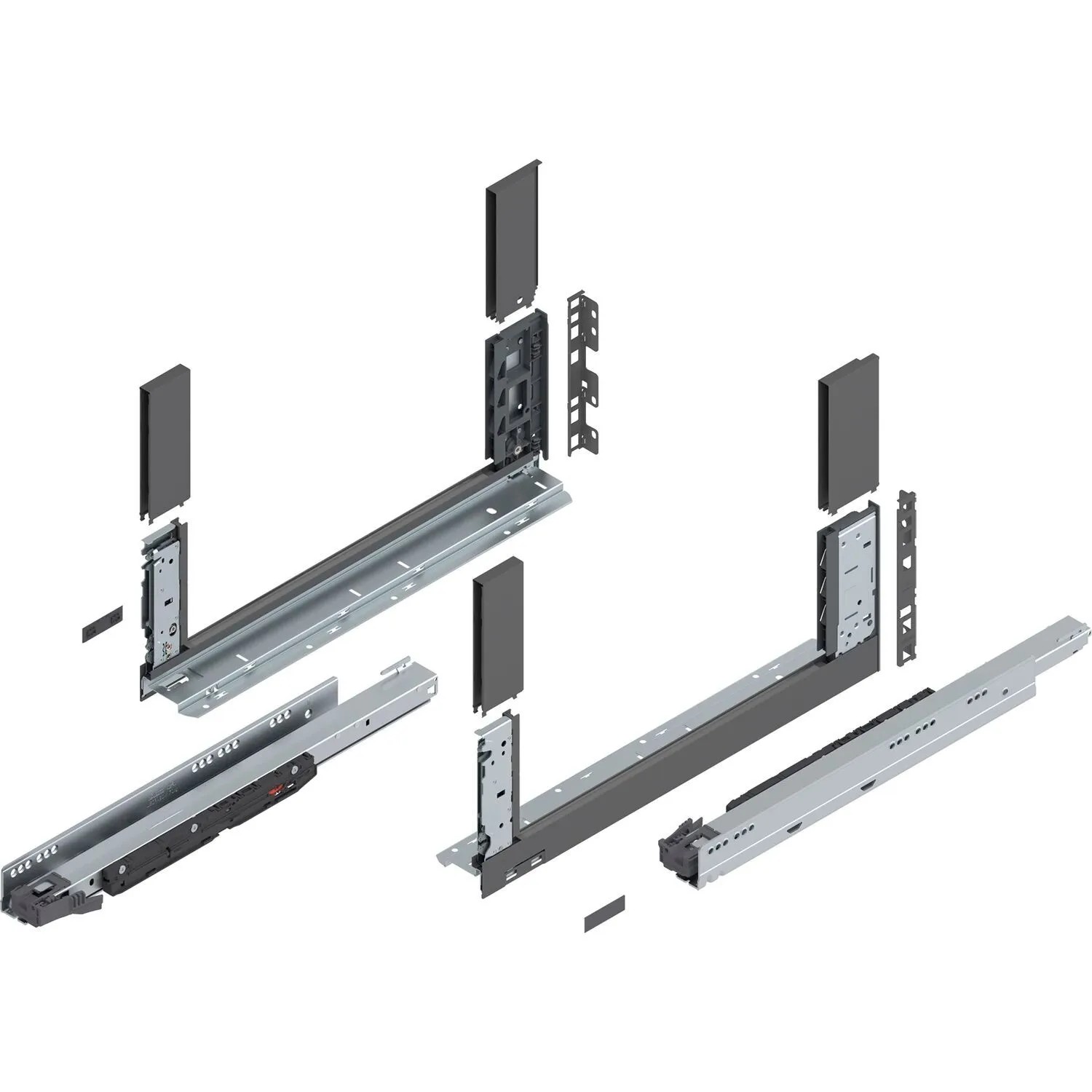 Blum Schubladensystem Legrabox free Höhe C Tip-On Vollauszug 500 mm 70 kg Oriongrau