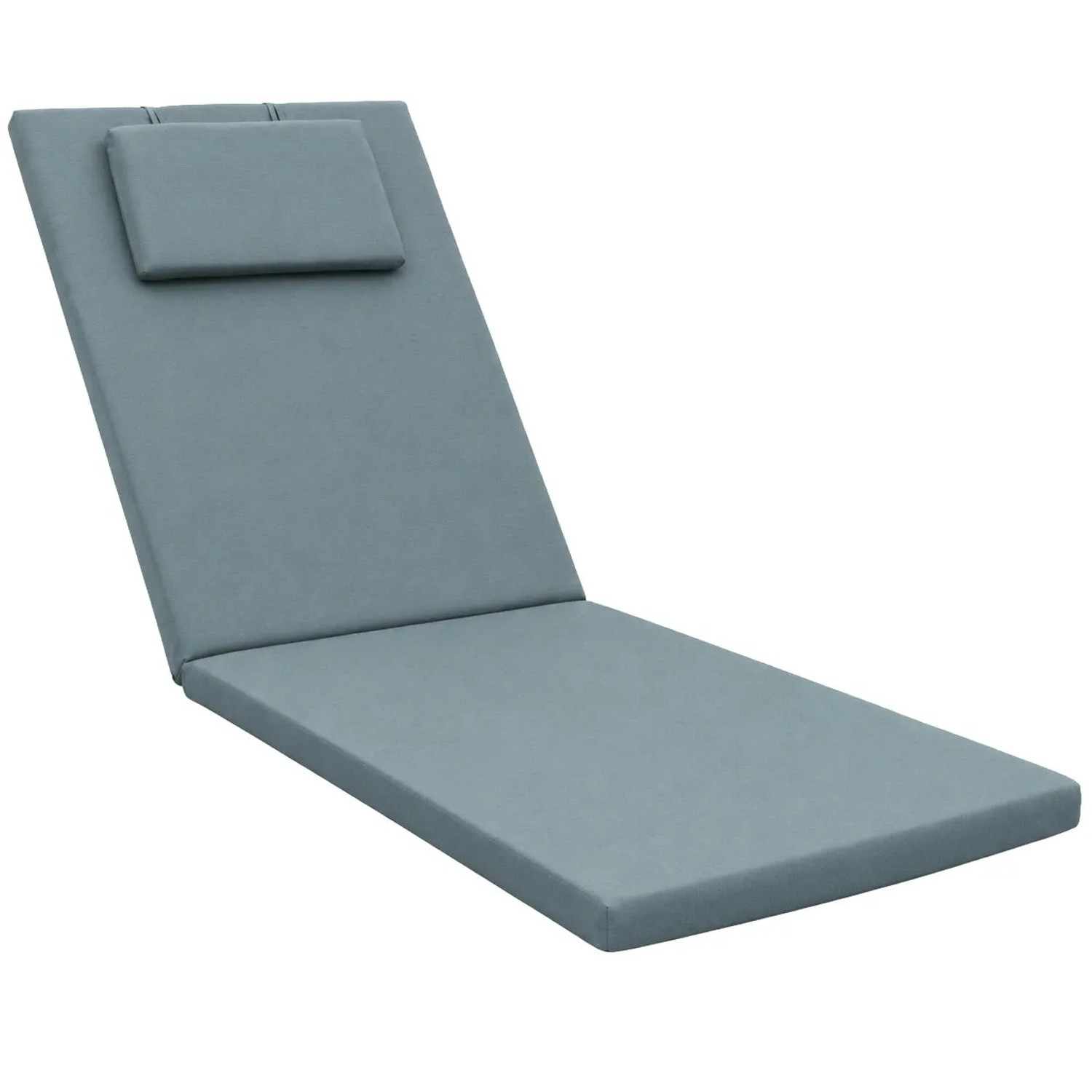 Beautissu Gartenliege Auflage Sonnenliege Loft RL 200x60x5cm Taubenblau