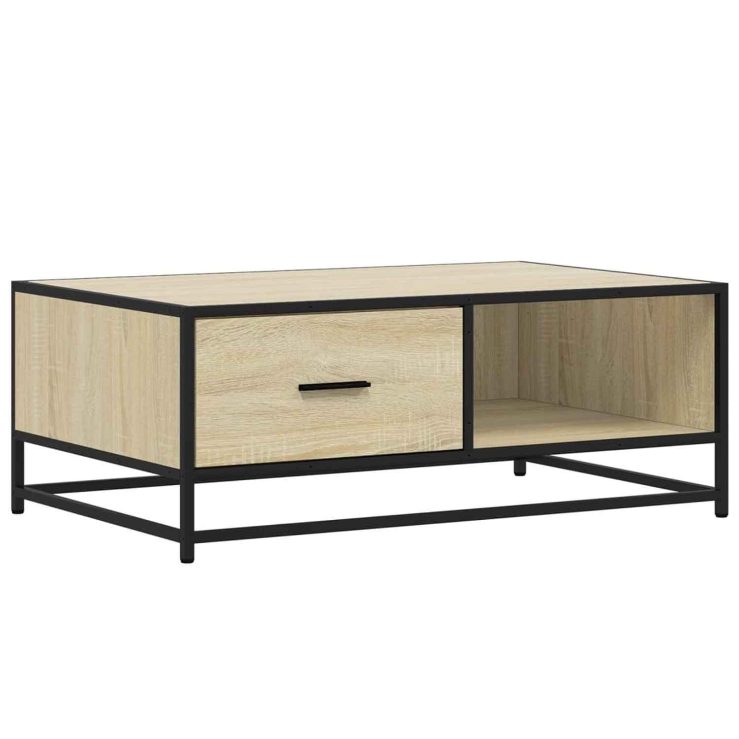 vidaXL Couchtisch Sonoma-Eiche 90x57x35 cm Holzwerkstoff und Metall 848755 günstig online kaufen