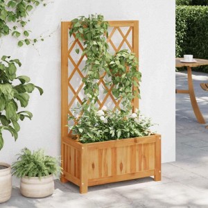 vidaXL Garten-Hochbeet mit Spalier Massivholz Akazie 316541