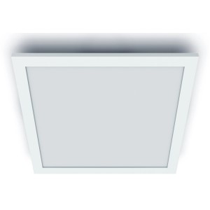 Quadratisches, weißes WiZ LED-Panel (30x30 cm) mit tunable white Funktion für smarte Beleuchtung.