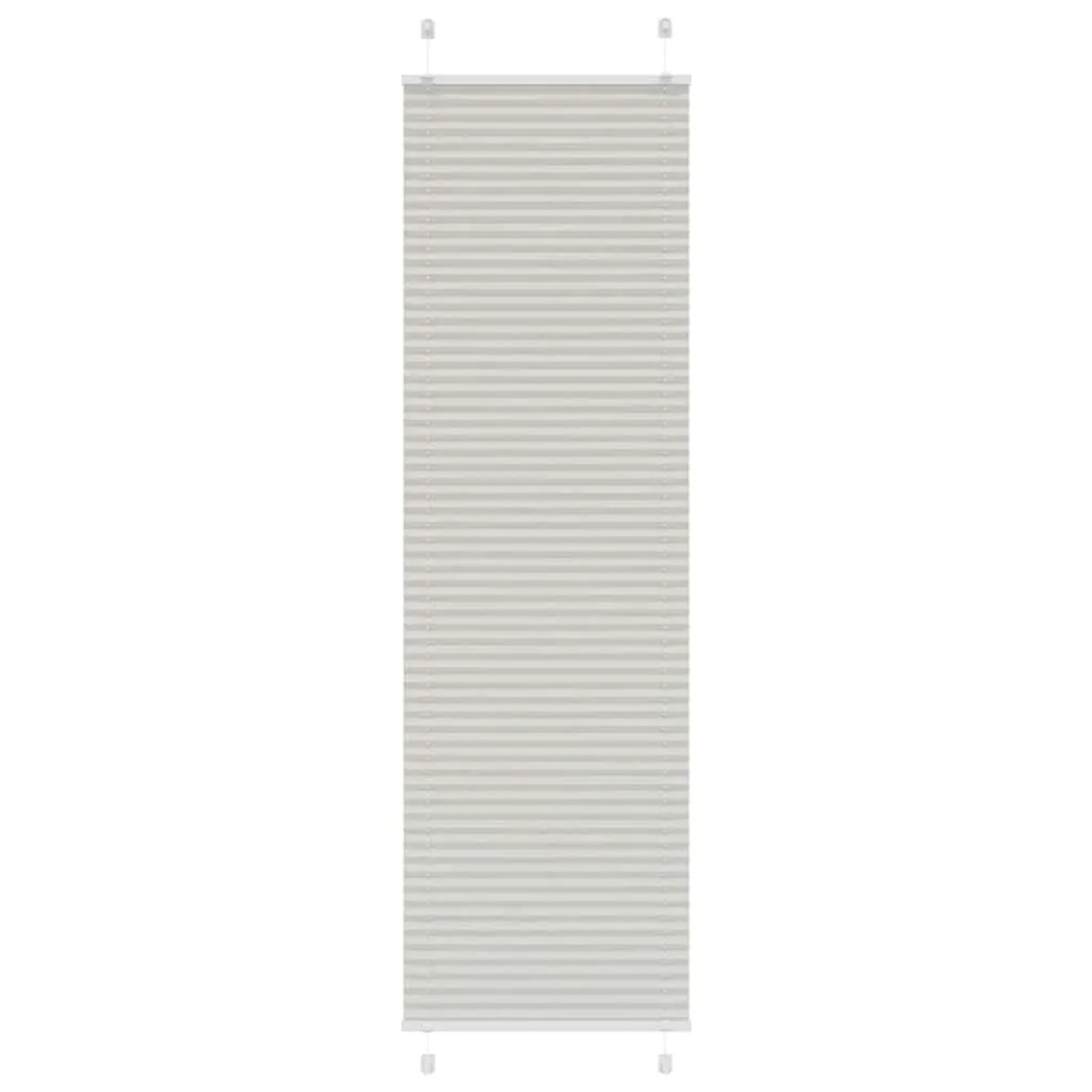 vidaXL Plissee Hellgrau 55x200 cm Stoffbreite 54,4 cm Polyester 4015355 günstig online kaufen