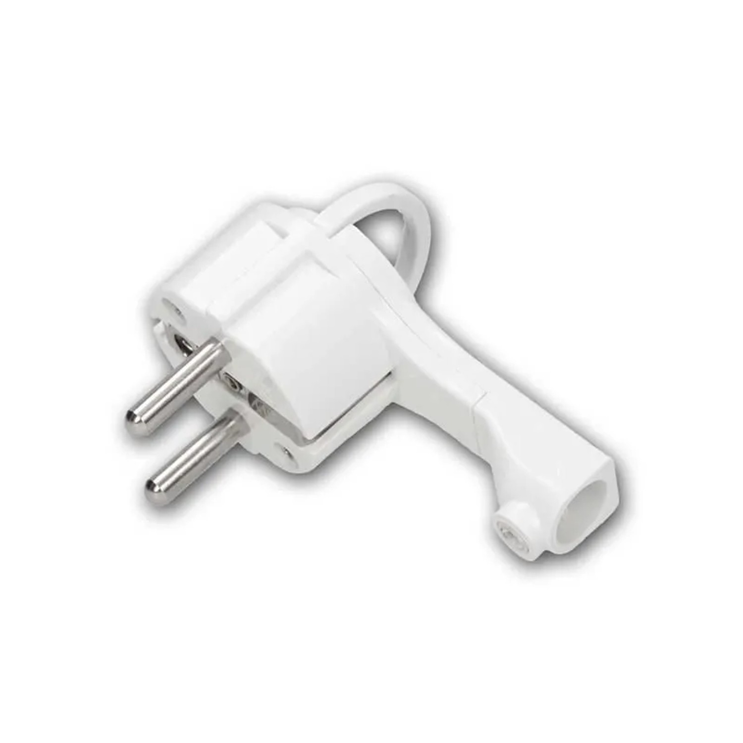 world-trading-net Schutzkontakt-Stecker WTN-FlatPlugII Weiß 230V 16A