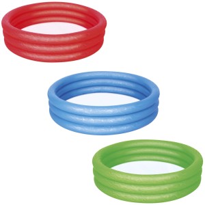 Bestway Planschbecken Classic, 3-farbig sortiert (rot, blau, grün), Ø 122 cm
