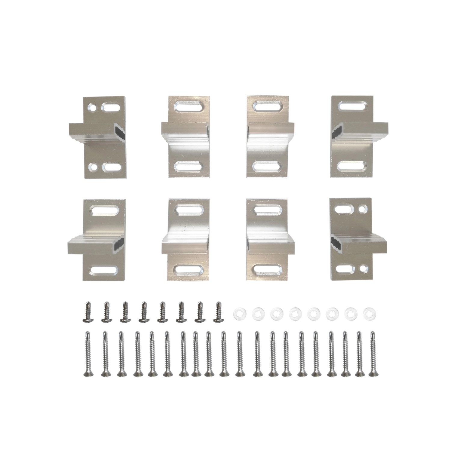 GartenLand T-Beschlag Relax 8er-Set Aluminium Silber inkl. Schrauben günstig online kaufen