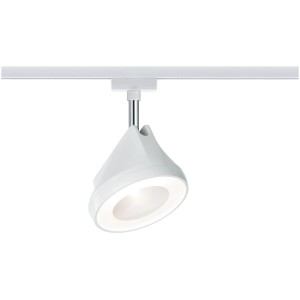 Paulmann URail Spot Arena, 15W, weiß/chrom, dimmbar. Schienensystem-Spot mit LED-Leuchtmittel.