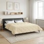 vidaXL Winterbettdecke Creme 200 x 200 cm Mikrofaser und Teddy-Fleece 42026364_4
