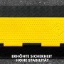 Detailaufnahme der schwarz-gelben KARAT Kabelbrücke Peak für Kabelschutz.