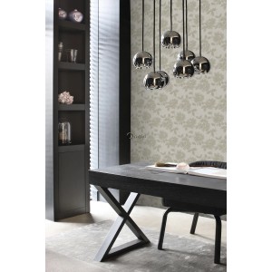Origin Wallcoverings Vliestapete Rosen, hellbraunes Muster.