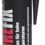 Firefix Hitzebeständiges Silikon, schwarz, für Kamine & Öfen. Hitzebeständig bis 250°C.