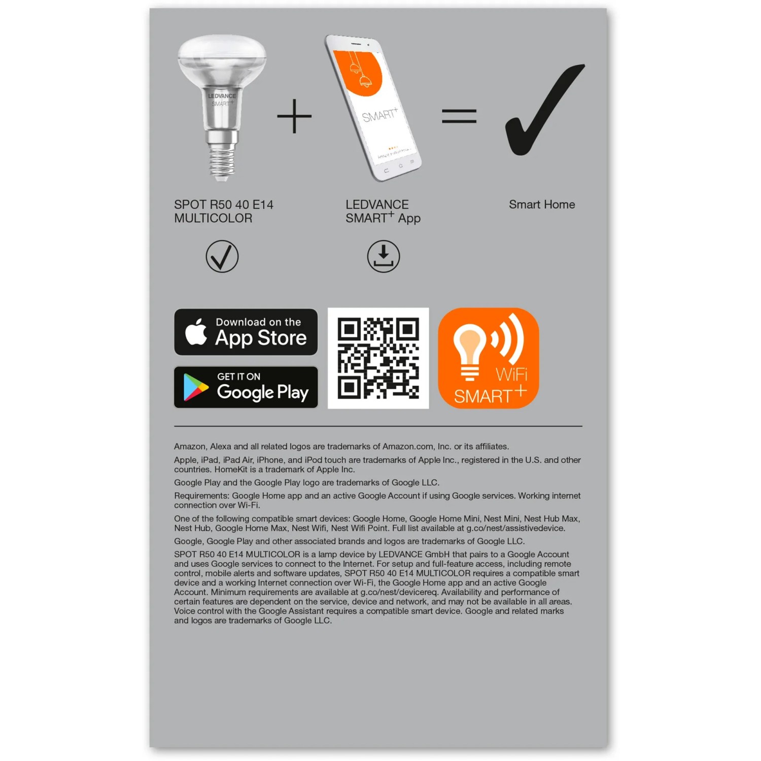 Ledvance Smart+ Reflektor RGBW E14, 3,3W: Intelligente Lampe mit App-Steuerung, Farbwahl und Dimmfunktion.