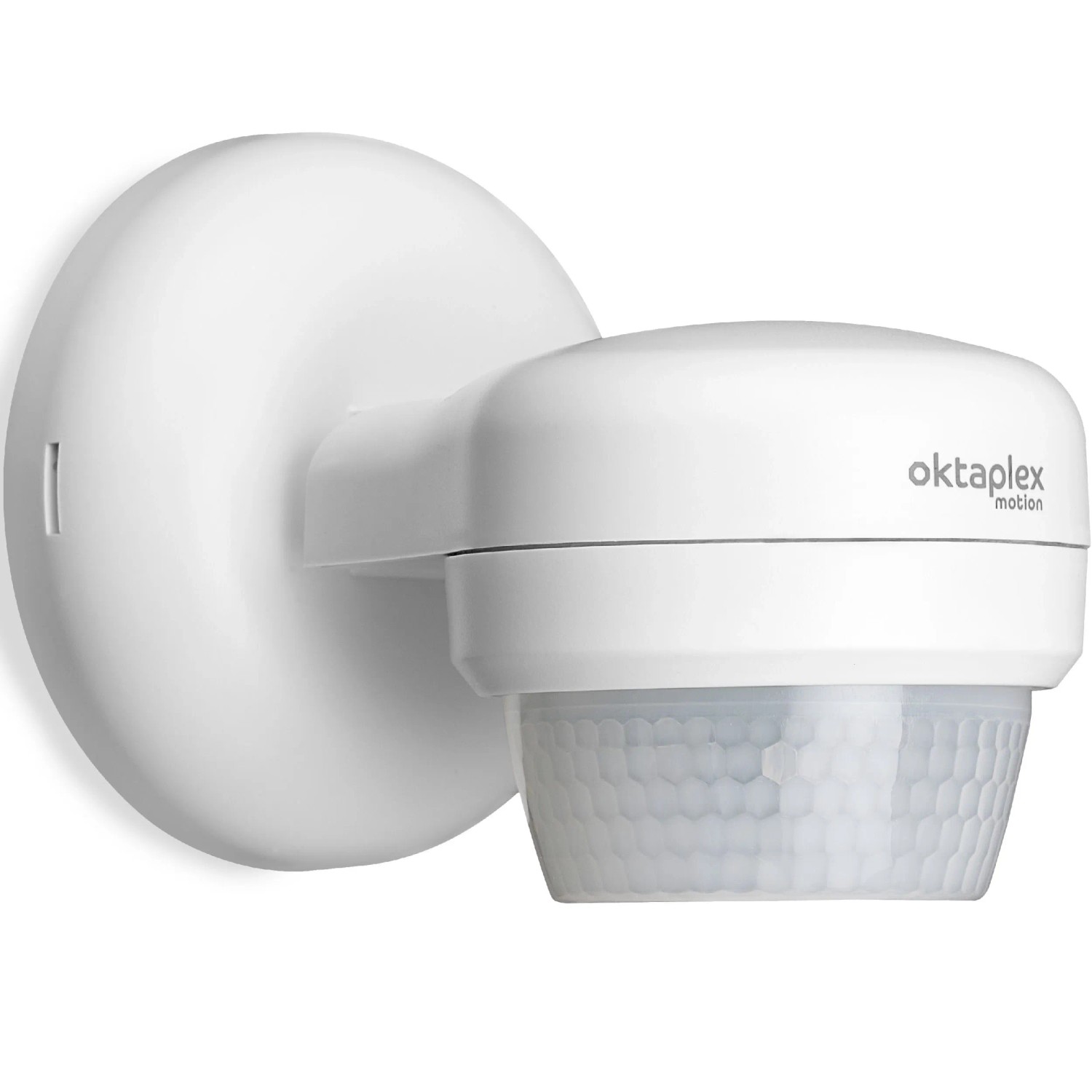Oktaplex Mia Decken-Bewegungsmelder Wand-Bewegungsmelder Außen Innen IP65 360 Grad Infrarot Ø 20 m Aufputz LED Weiß