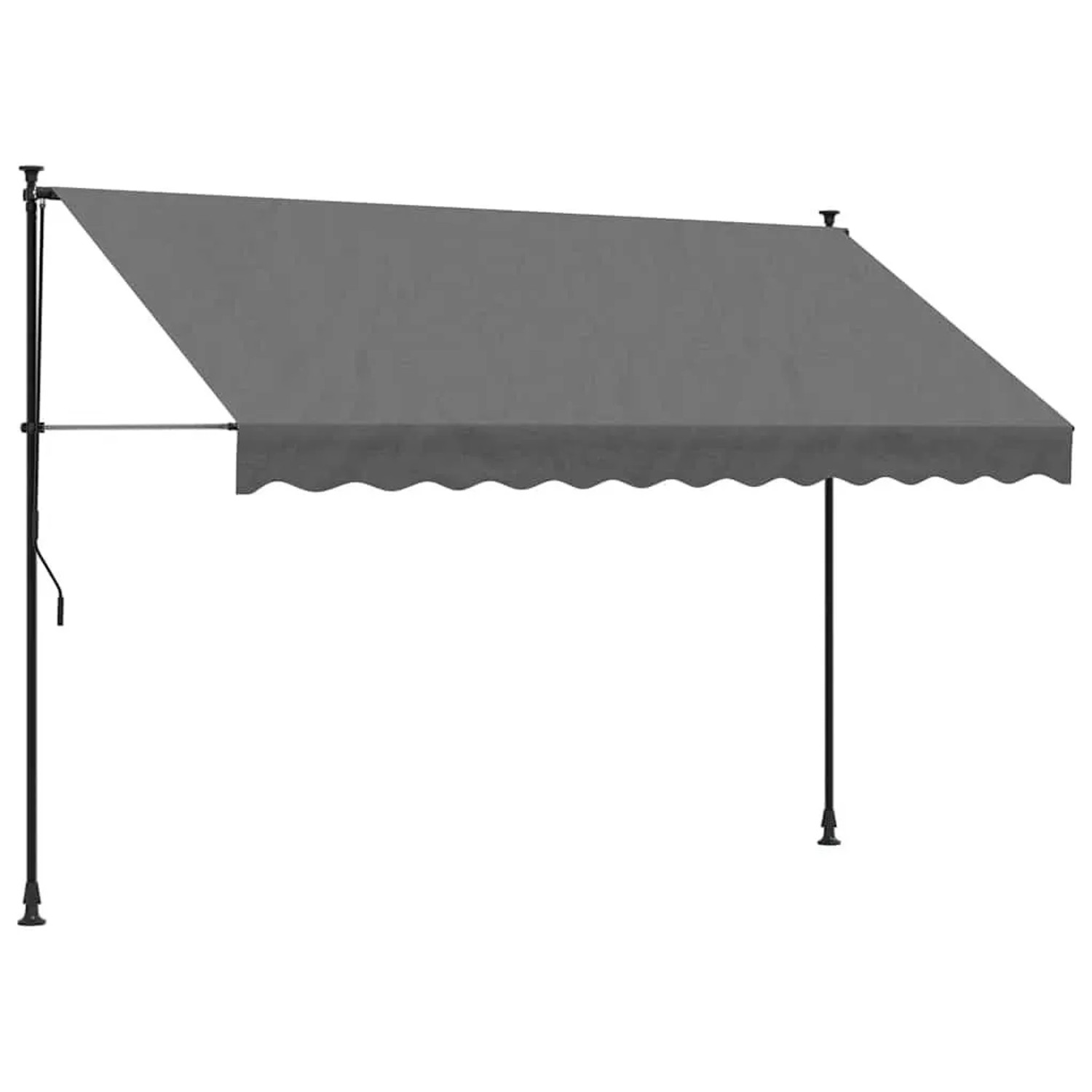 vidaXL Markise Einziehbar Anthrazit 300x150 cm Stoff und Stahl 368740