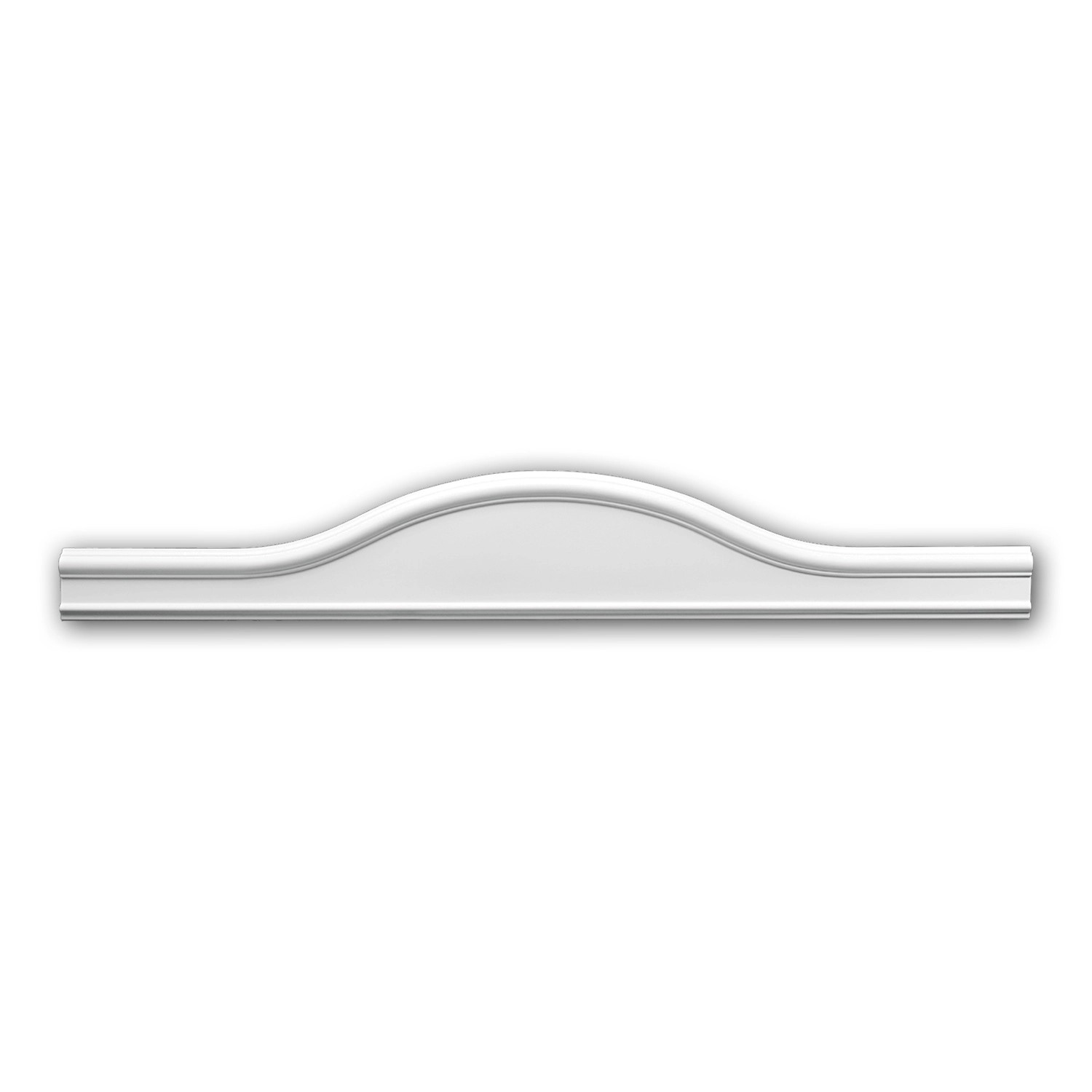 PROFHOME 154003 Pediment Türumrandung Stuckdekor aus Polyurethan 126,5 cm x 19,5 cm x 2,6 cm Weiß