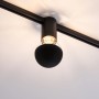Schwarzer Paulmann URail Spot Ceiling Socket an Schiene. Dimmbare E27 Leuchte für Schienensysteme.