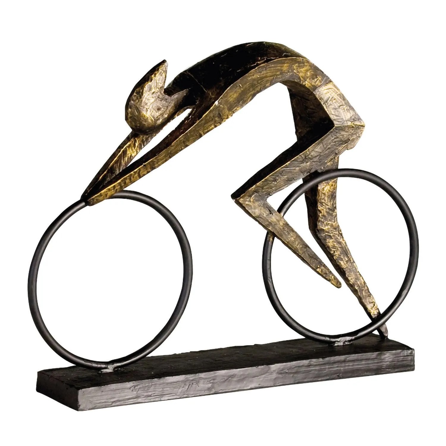 Gilde Skulptur Racer Bronzefarben 28,5 cm x 36 cm