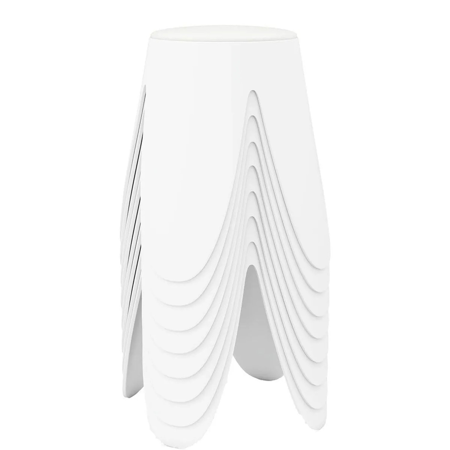 Costway 8er-Set Stapelbare Hocker Sitzhocker Rund mit Sitzkissen Weiß