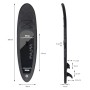 Schwarzes ECD Germany Stand Up Paddle Board Maona, 308 cm, mit Maßangaben.