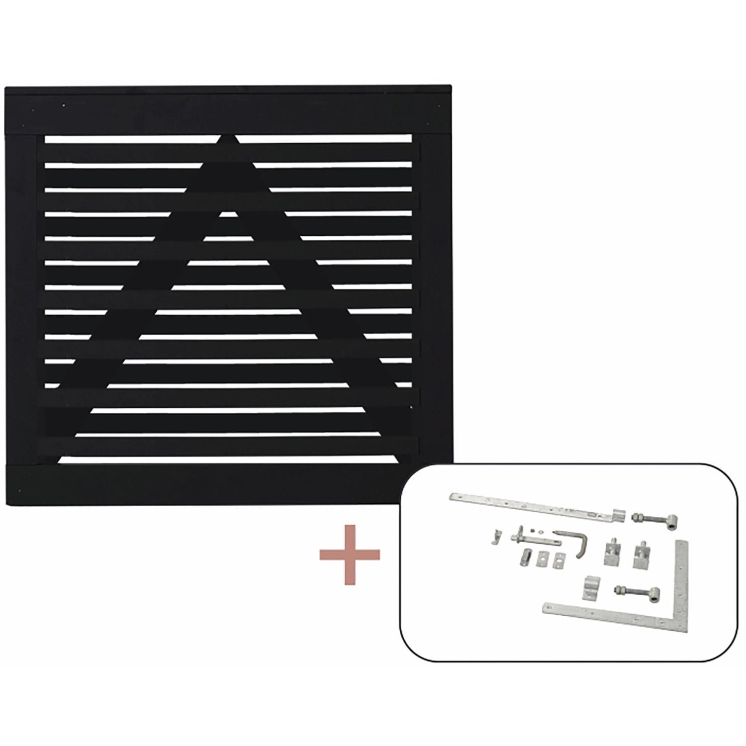 Einzeltor Osaka Nadelholz Schwarz 100 cm x 93 cm günstig online kaufen