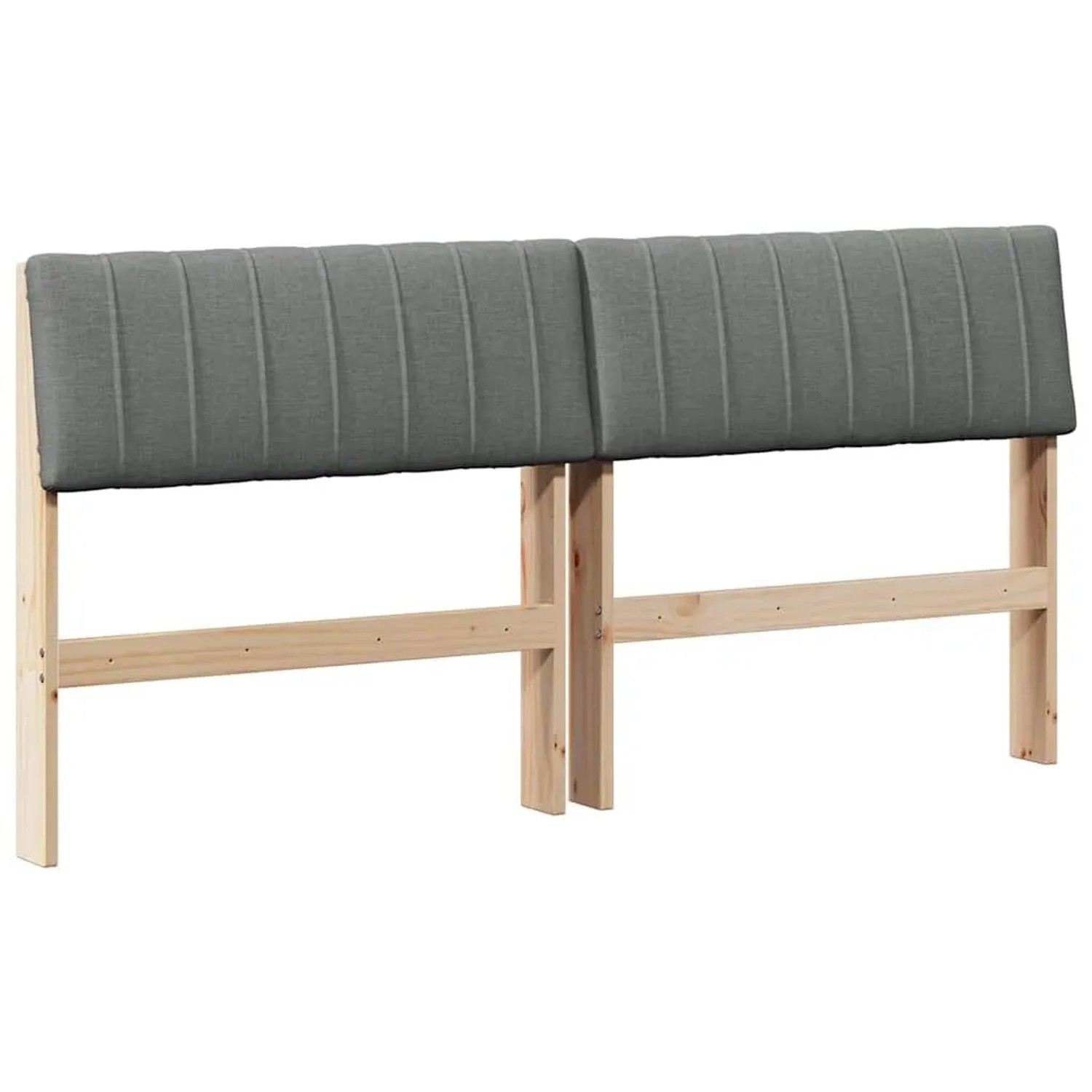 vidaXL Gepolstertes Kopfteil Dunkelgrau 160 cm Massives Kiefernholz 879220