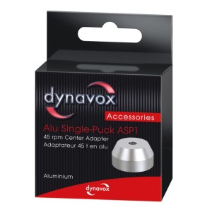 Dynavox Single Mittelstück in Silber für Schallplatten, passend für 7 Zoll Singles.