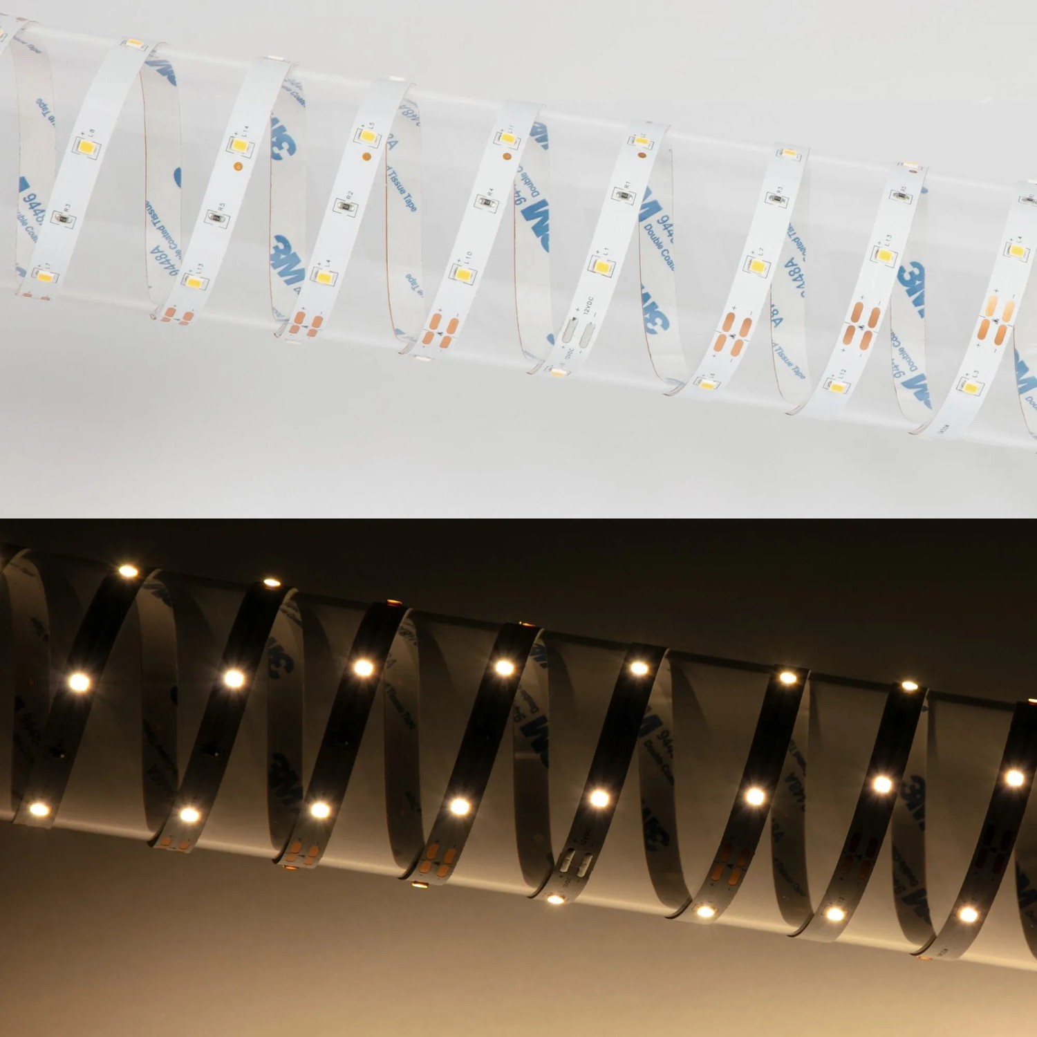 Brilo LED-Streifen, 3 m, warmweiß (3000 K), kürzbar, mit Kabelschalter.