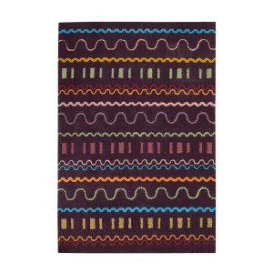 MeGusta Kurzflor Teppich Dolores, violett, 170x240 cm mit modernem Multi-Design.