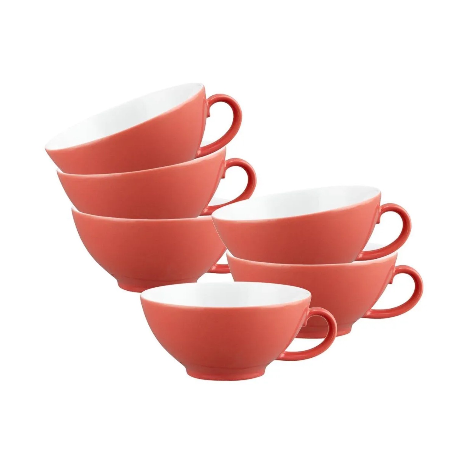 Seltmann Weiden Liberty Pure Colors Teetasse 140 ml 6er Set Flamingo Red