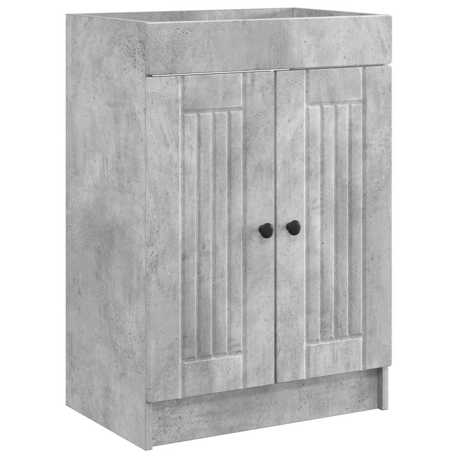 vidaXL Unter dem Waschbecken Badschrank Betongrau 56 x 37,5 x 81 cm 890037