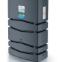 Waterform Regentonne Aqua Tower, 350 l, Anthrazit. Eckige Regenspeicher für Garten & Außenbereich.