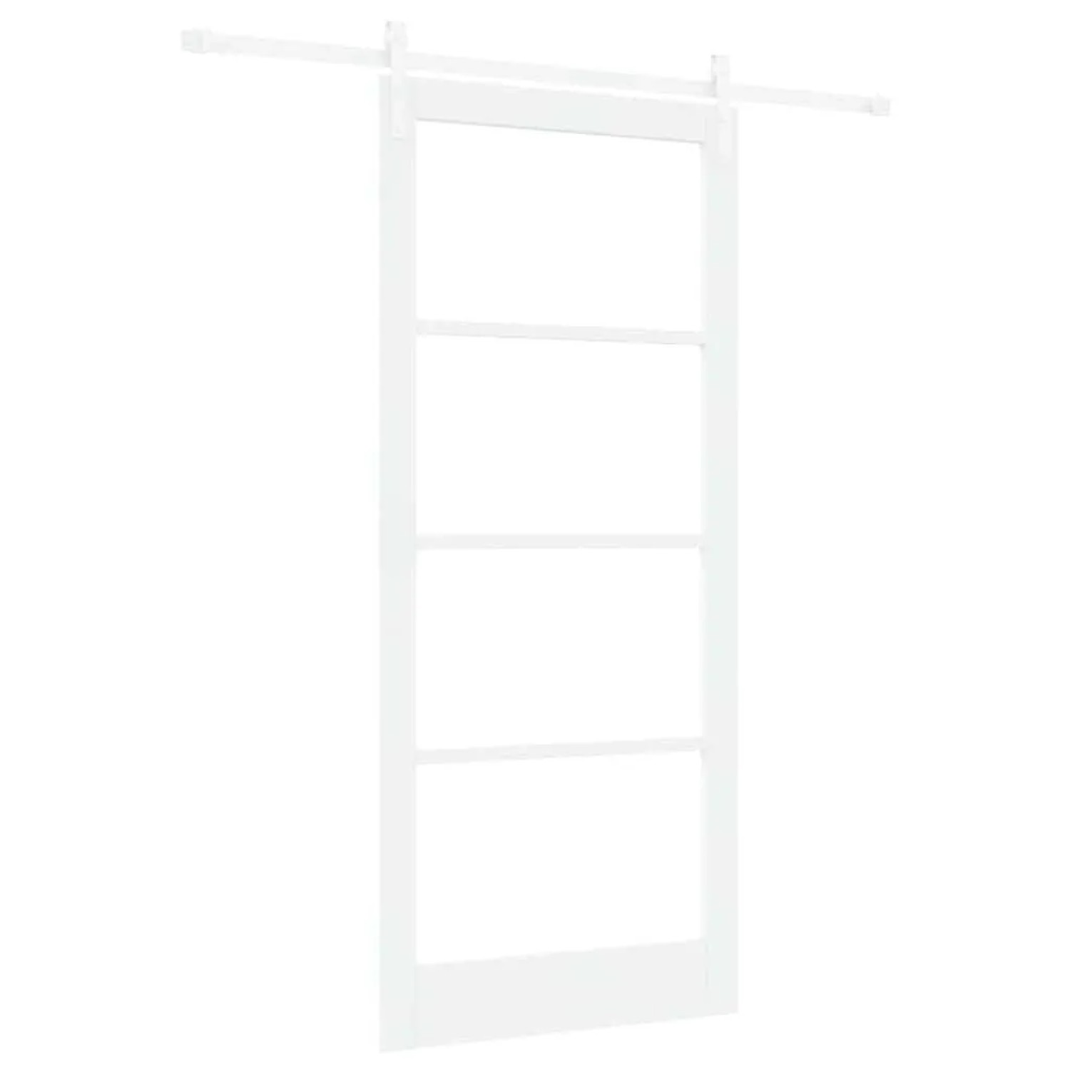 vidaXL Schiebetür ORKDAL Weiß 93 x 211 cm Massivholz Kiefer und Glas 3331898