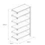 Ar Shelving T Profil Regal, blau & verzinkt, 250x80x30 cm, 6 Böden, 180 kg Traglast pro Boden.