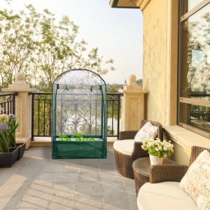 Relaxdays Balkongewächshaus Kunststoff Stahl Transparent Mit Pflanzsack 153 cm x 89 cm x 49 cm 2,2 kg