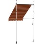 Orange-braune vidaXL Markise, handbetrieben, 150 cm breit, für Terrasse und Balkon.