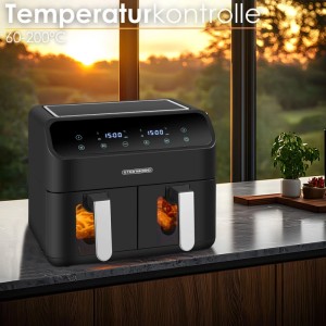 Steinborg SB-3151 Dual Heißluftfritteuse 4+4 Liter 2000 Watt