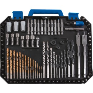 400-teiliges Bohrer-Bit- und Dübel-Set im Koffer, verschiedene Größen und Ausführungen.