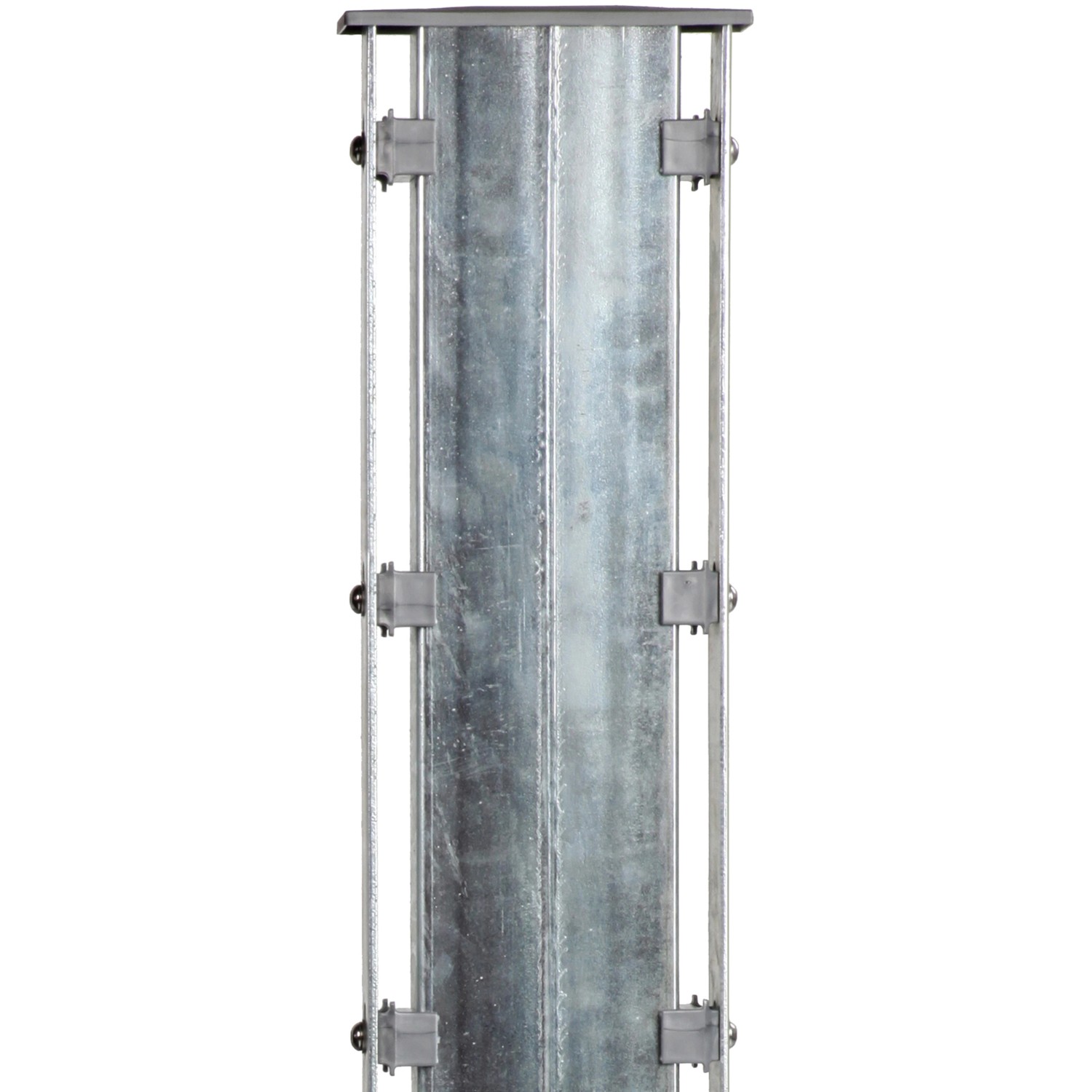 Floraworld Gabionenpfosten, feuerverzinkt, 120x40 mm, 240 cm, für stabile Einfassungen.