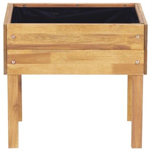 Hochbeet aus Akazienholz, 50x40x45 cm, mit PVC-Folie ausgelegt. Ideal für Garten und Terrasse.