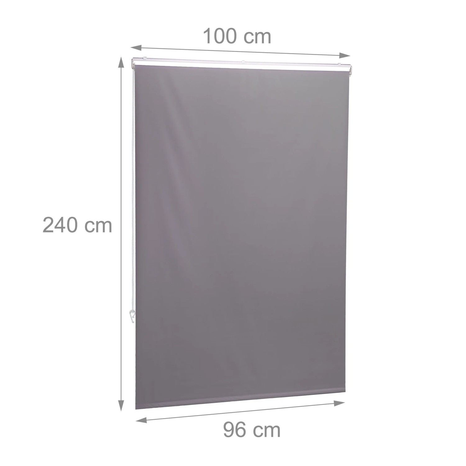 Relaxdays Duschrollo PVC Grau Wasserabweisend Schnelltrocknend 100 cm x 240 cm 0,7 kg_4