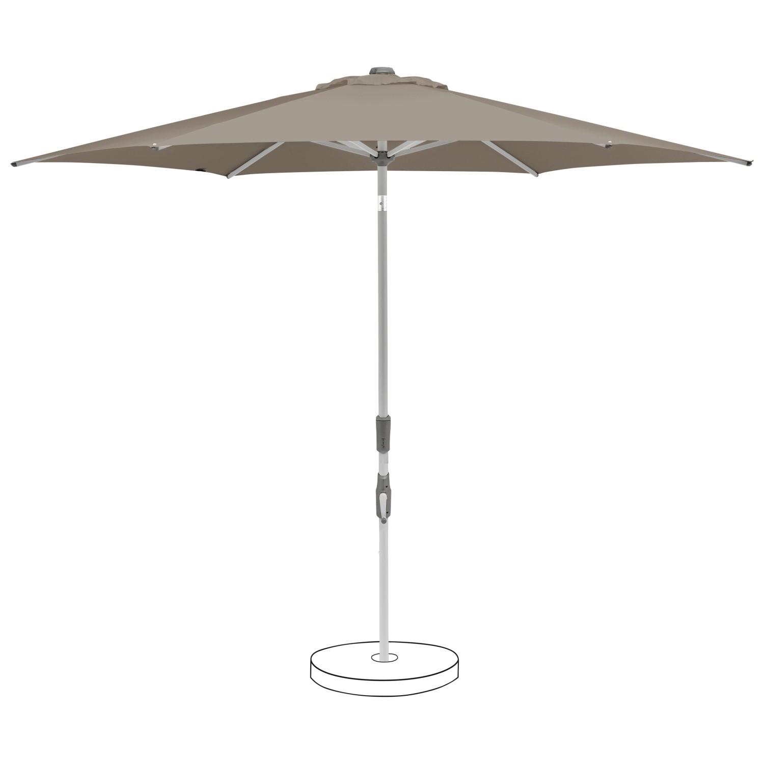 Suncomfort by Glatz Marktschirm Taupe hell mit Kurbelmechanik günstig online kaufen
