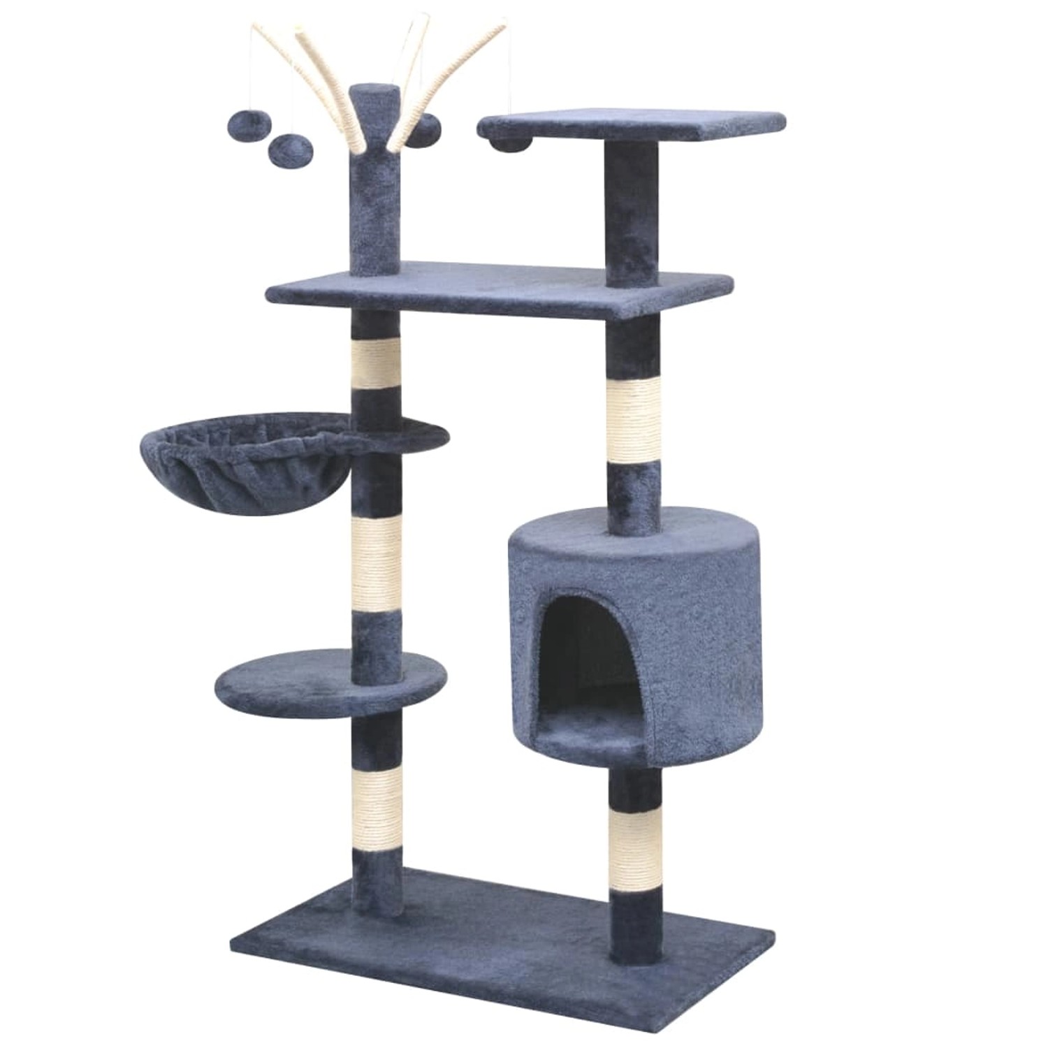 vidaXL Katzen-Kratzbaum 125 cm Dunkelblau