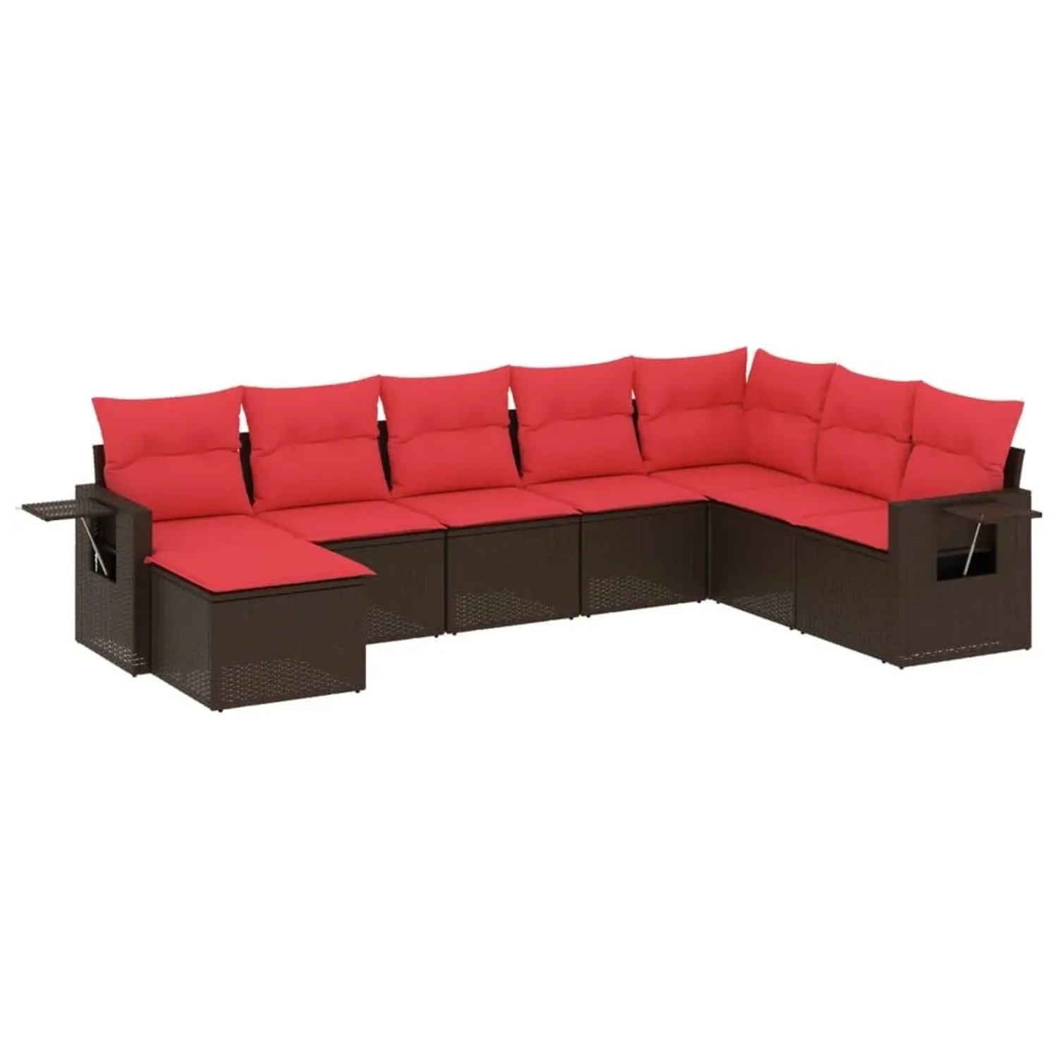 vidaXL 8-Tlg Gartensofa-Set mit Kissen Braun Polyrattan 3220563 günstig online kaufen