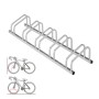 Silberner KARAT Fahrradständer Linus für 5 Fahrräder, zur Boden- oder Wandmontage.