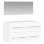 Weißes vidaXL Badmöbel-Set mit Unterschrank und Spiegel. Modernes Design für Ihr Badezimmer.