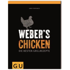 Webers Chicken Buch mit Grillrezepten für Geflügel. Grillutensil für leckeres Hähnchen vom Grill.